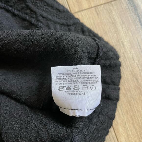 Tory Burch Kiersten Body-Con Dress Size Medium Black Jacquard Cap Sleeve - Picture 10 of 11